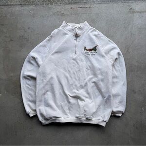 Vintage Edward Island Canada Quarter Zip Pullover Sweatshirt